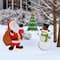 Glitzhome&#xAE; 2ft. Metal Santa, Snowman &#x26; Tree Yard Stake Set